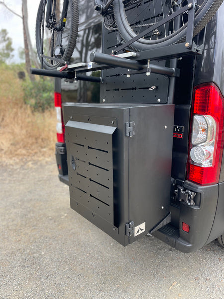Promaster deluxe box with bike carrier - no extra back pack