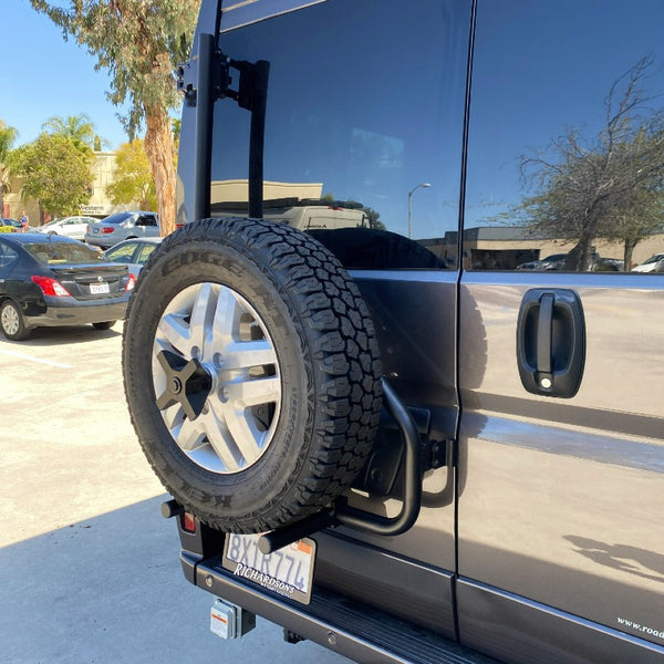 Promaster Tire Rack Hinge Mount and Options