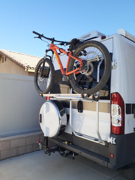 Promaster bike carrier with bike on it