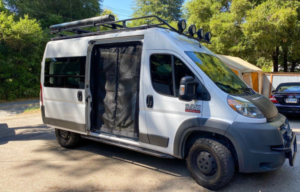 Ford Econoline Van  EZ Magnet Screen - Center Pass Through - Shown on a Promaster