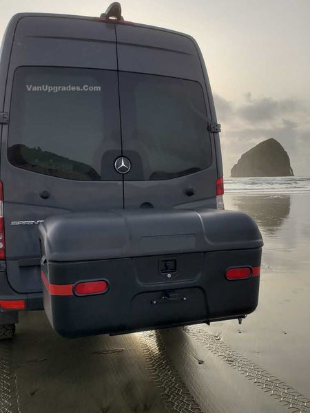 StowAway2 hitch cargo box for Econoline vans and RV's - Shown on a Sprinter
