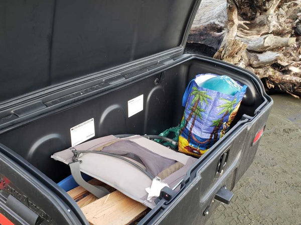 StowAway2 hitch cargo box for Ford Econoline vans - open