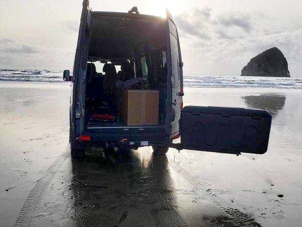 Promaster swing away hitch cargo box
