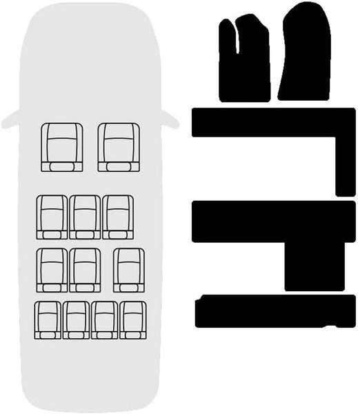 12 passenger Transit seating arrangement