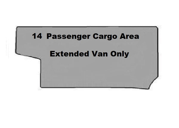 Optional extended van rear cargo mat