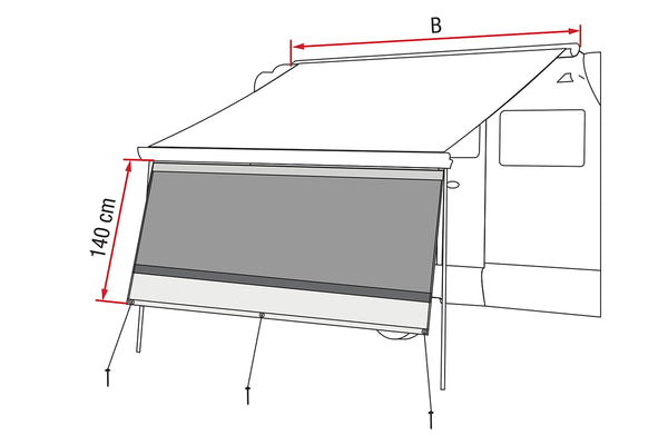 Specs for Fiamma awning sun blocker