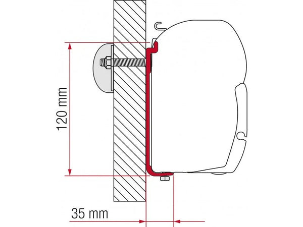 Fiamma Awning F45S Flat Wall Mount