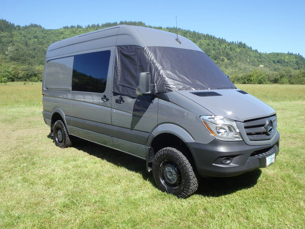 Promaster cab cover with screens in black - example