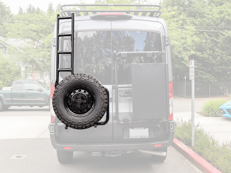 Transit Tire Rack - Hinge Mount Sytems and Options – Van Upgrades