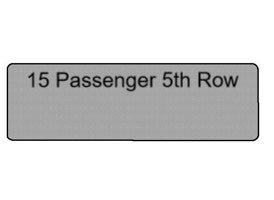 15 Passenger Transit Wagon 5th Row Mat