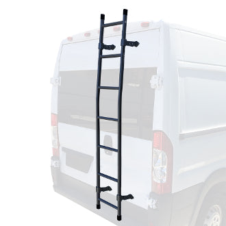 Transit van rear door ladder black 