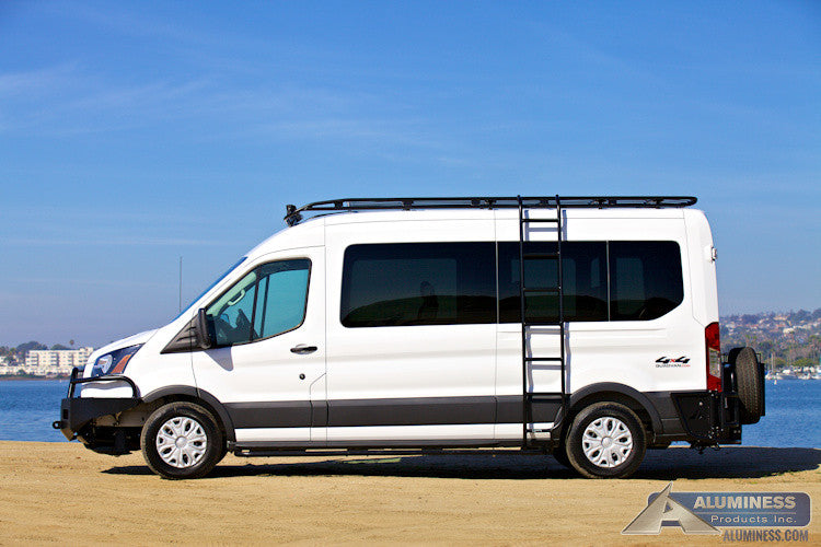 Transit Van Side Ladder with Roof Rack Mount – Van Upgrades