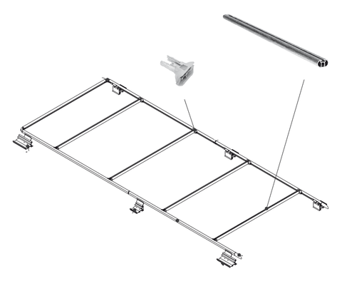Promaster Fiamma Roof Rack Cross Bar with 2 End Attachments