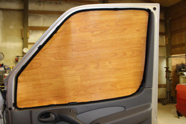 Transit Window Insulation Sets - Discontinued light wood shown